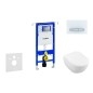 Geberit Duofix - Ensemble bâti-support, cuvette de toilette et siège Subway 2.0, DirectFlush, SoftClose, CeramicPlus et plaque