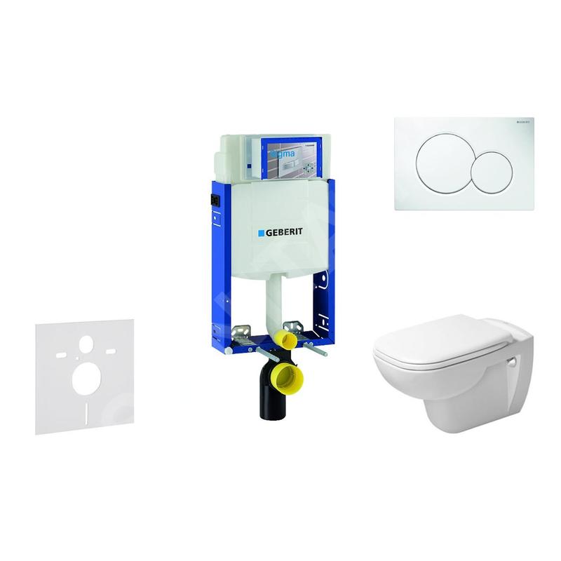 Geberit Kombifix - Ensemble bâti-support, cuvette de toilette et siège D-Code, Rimless, SoftClose, plaque Sigma01, blanc alpin Geberit Kombifix - Ensemble bâti-support, cuvette de toilette et siège D-Code, Rimless, SoftClose, plaque Sigma01, blanc alpin