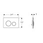Geberit Sigma21 - Plaque de déclenchement 2 touches, ardoise Mustang/or rouge 115.650.JM.1