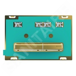 Geberit Sigma50 - Plaque de déclenchement 2 touches, laiton / sans plaque de finition 115.672.00.2