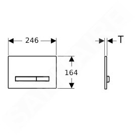Geberit Sigma50 - Plaque de déclenchement 2 touches, laiton / sans plaque de finition 115.672.00.2