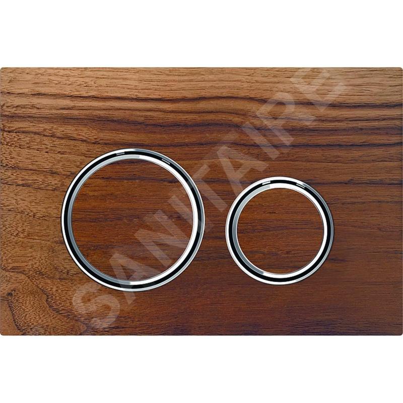 Geberit Sigma21 - Plaque de déclenchement, chrome/noyer américain 115.884.JX.1