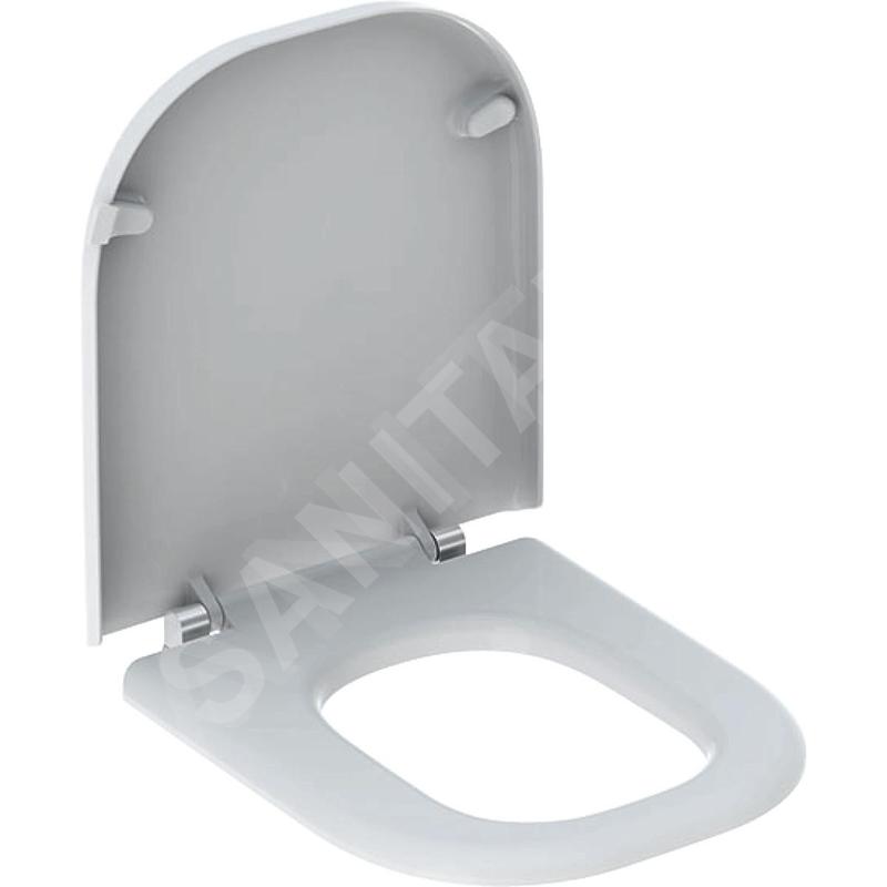 Geberit Selnova Comfort - Abattant de WC Square pour personne à mobilité réduite, duroplast, blanc 500.793.01.1