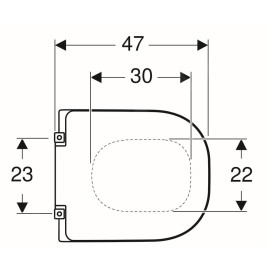 Geberit Selnova Comfort - Abattant de WC Square pour personne à mobilité réduite, duroplast, blanc 500.793.01.1