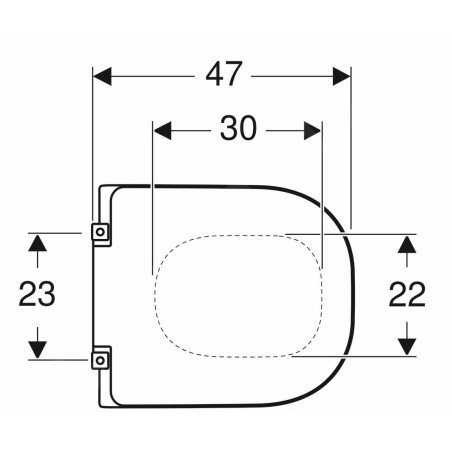 Geberit Selnova Comfort - Abattant de WC Square pour personne à mobilité réduite, duroplast, blanc 500.793.01.1