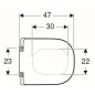 Geberit Selnova Comfort - Abattant de WC Square pour personne à mobilité réduite, duroplast, blanc 500.793.01.1