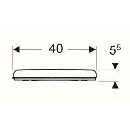 Geberit Selnova Comfort - Abattant de WC Square pour personne à mobilité réduite, duroplast, blanc 500.793.01.1