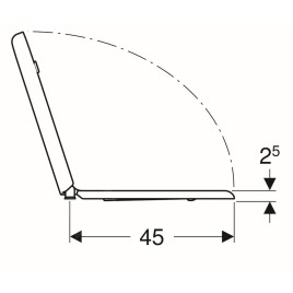 Geberit Selnova Comfort - Abattant de WC Square pour personne à mobilité réduite, duroplast, blanc 500.793.01.1