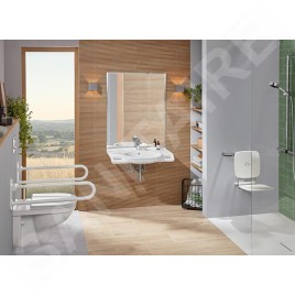 Villeroy & Boch ViCare - WC suspendu pour personnes à mobilité réduite, sortie arrière, DirectFlush, AntiBac, CeramicPlus,