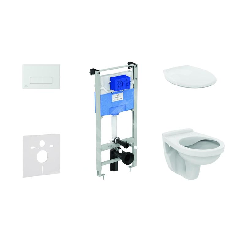 Ideal Standard ProSys - Set d'installation pré-murale, cuvette Alpha avec abattant, plaque de déclenchement Oleas M2, chrome Ideal Standard ProSys - Set d'installation pré-murale, cuvette Alpha avec abattant, plaque de déclenchement Oleas M2, chrome