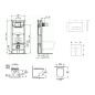 Ideal Standard ProSys - Ensemble pour WC suspendu, cuvette et abattant Bau Ceramic, Plaque de déclenchement Oleas M2, Rimless, Ideal Standard ProSys - Ensemble pour WC suspendu, cuvette et abattant Bau Ceramic, Plaque de déclenchement Oleas M2, Rimless,