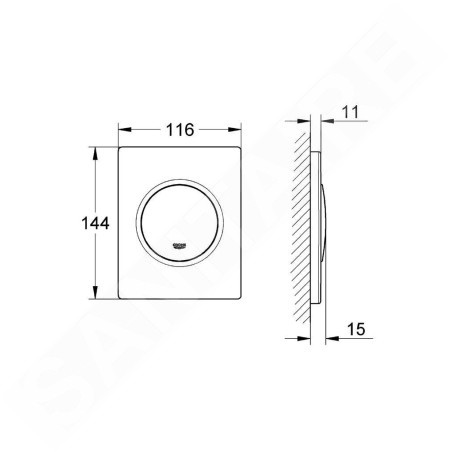 Grohe Nova Cosmo - Bouton de commande, blanc alpin 38804SH0