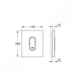 Grohe Arena Cosmo - Bouton de commande, blanc alpin 38857SH0