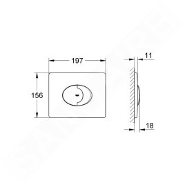 Grohe Skate Air - Bouton de commande, chrome mat 38506P00