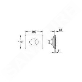 Grohe Skate Air - Bouton de commande, chrome mat 38506P00