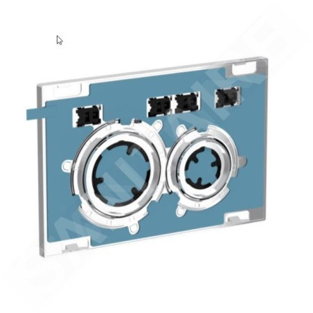 Geberit Sigma21 - Bouton de commande de chasse d’eau, sans remplissage / chrome brillant 115.884.00.1