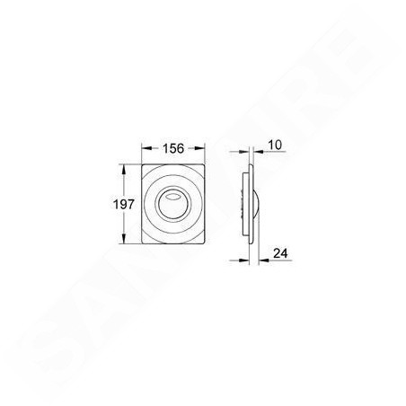 Grohe Surf - Bouton de commande, chrome mat 42302P00