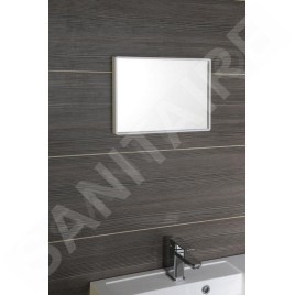 Aqualine Accessoires - Miroir 400x300 mm, cadre en plastique blanc 22436