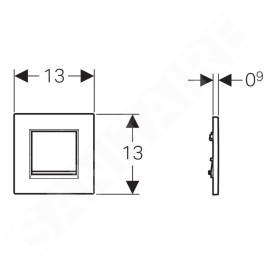 Geberit Systèmes de chasse d’eau - Commande pneumatique du rinçage des urinoirs de type 30, chrome brillant, chrome mat