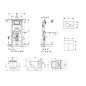 Geberit Duofix - Bâti-support pour WC suspendu avec plaque de déclenchement Sigma20, blanc/chrome poli + Tece One - toilette