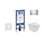 Geberit Duofix - Bâti-support pour WC suspendu avec plaque de déclenchement Sigma30, chrome poli/chrome mat + Ideal Standard Geberit Duofix - Bâti-support pour WC suspendu avec plaque de déclenchement Sigma30, chrome poli/chrome mat + Ideal Standard