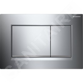 Geberit Duofix - Bâti-support pour WC suspendu avec plaque de déclenchement Sigma30, chrome poli/chrome mat + Ideal Standard