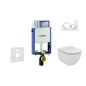 Geberit Kombifix - Bâti-support pour WC suspendu avec plaque de déclenchement Sigma 20, blanc/chrome brillant + Ideal Standard