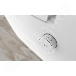 Geberit Duofix - Bâti-support pour WC suspendu avec plaque de déclenchement Sigma30, blanc/chrome poli + Tece One - toilette