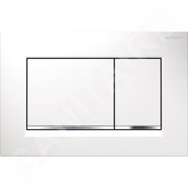 Geberit Duofix - Bâti-support pour WC suspendu avec plaque de déclenchement Sigma30, blanc/chrome poli + Tece One - toilette