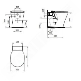 Ideal Standard Connect Air - WC à poser avec Aquablade, blanc E004201