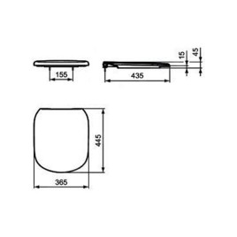 Ideal Standard Tesi - Abattant WC, blanc T353001