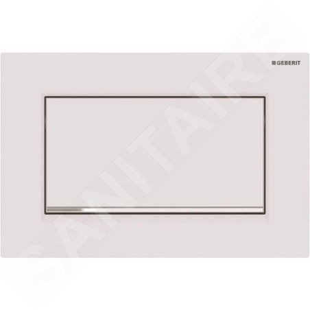 Geberit Sigma30 - Plaque de déclenchement Sigma30, rinçage Start/Stop, blanc mat/chrome 115.893.JT.1