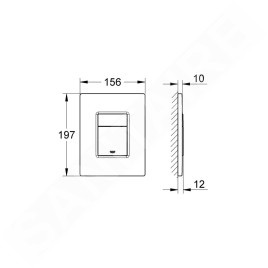 Grohe Skate Cosmopolitan - Plaque de déclenchement, graphite foncé 38732A00