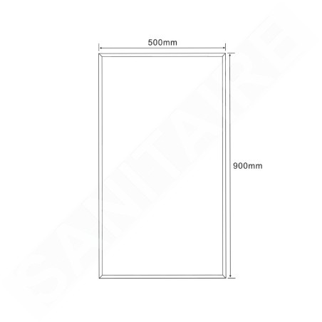 Aqualine Accessoires - Miroir 500x900 mm avec facette 22497