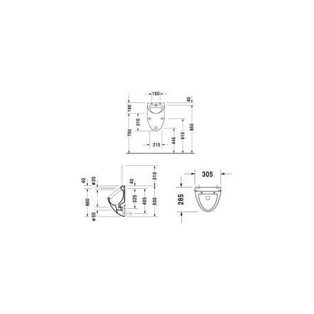Duravit Urinals - Urinoir Fizz, blanc 0823350000