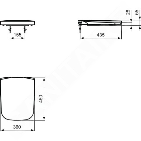 Ideal Standard Strada - abattant de toilette softclose, blanc J469701