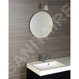 Aqualine Accessoires - Miroir, diamètre 500 mm, sans facette ni charnière 22443