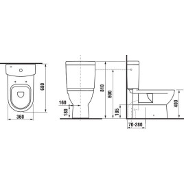 Jika Mio - Réservoir de chasse pour WC combi, remplissage par le bas, blanc H8277130002421