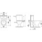 Jika Lyra plus - WC combiné, évacuation arrière, remplissage par le bas, blanc H8263860002423 Jika Lyra plus - WC combiné, évacuation arrière, remplissage par le bas, blanc H8263860002423