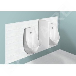 Jika Domino - Urinoir avec chasse d'eau automatique, Antibak, Rimless, pour réseau, blanc H8411010004871