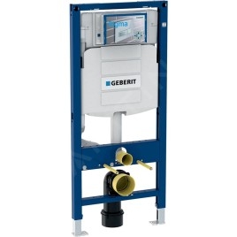 Geberit Duofix - Set d'installation pré-murale, cuvette Alpha avec abattant, plaque de déclenchement Sigma30, chrome