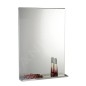 Aqualine Beta - Miroir 400x700 mm, avec étagère, verre/blanc 57395 Aqualine Beta - Miroir 400x700 mm, avec étagère, verre/blanc 57395