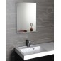 Aqualine Beta - Miroir 400x700 mm, avec étagère, verre/blanc 57395 Aqualine Beta - Miroir 400x700 mm, avec étagère, verre/blanc 57395