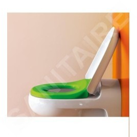 Laufen Florakids - Siège WC, SoftClose, blanc/vert H8910310720001