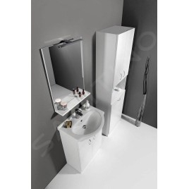 Aqualine Beta - Miroir 400x700 mm, avec étagère, verre/blanc 57395