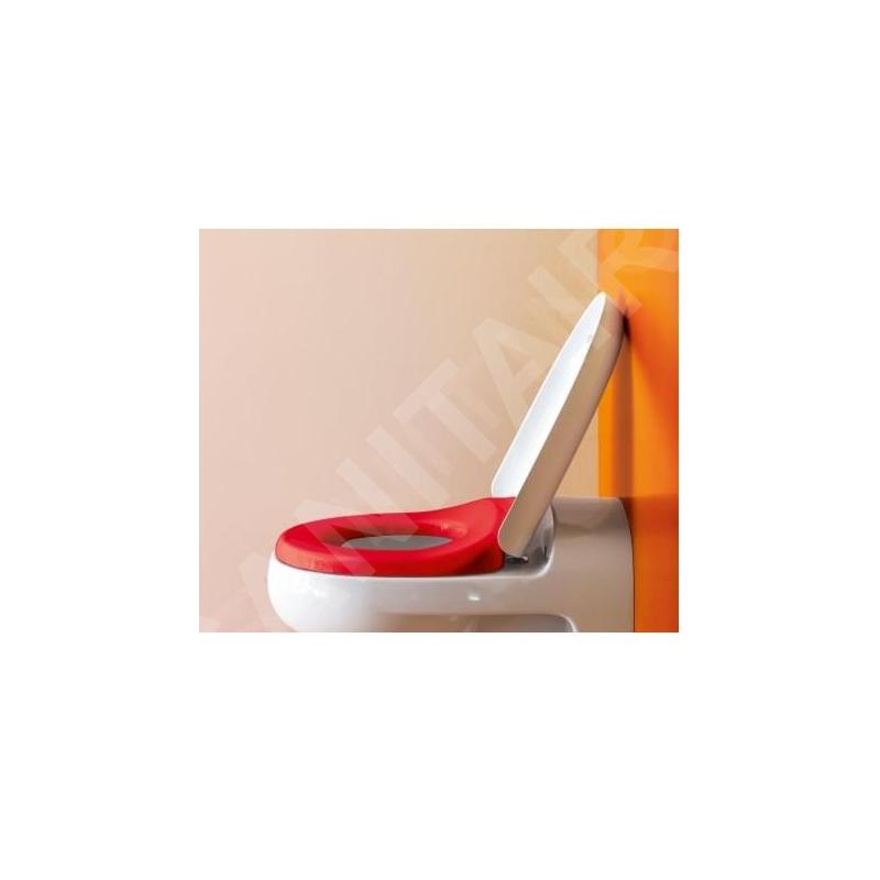 Laufen Florakids - Siège WC, blanc/rouge H8910300620001