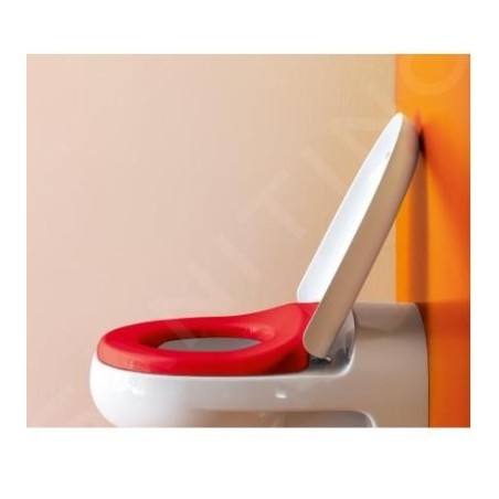 Laufen Florakids - Siège WC, blanc/rouge H8910300620001