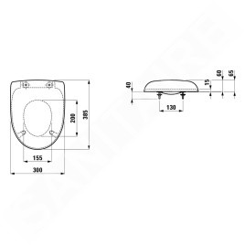 Laufen Florakids - Siège WC, blanc/vert H8910300720001