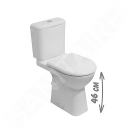Jika Deep - Cuvette WC combinée, sans obstacle, évacuation arrière, blanc H8236180000001