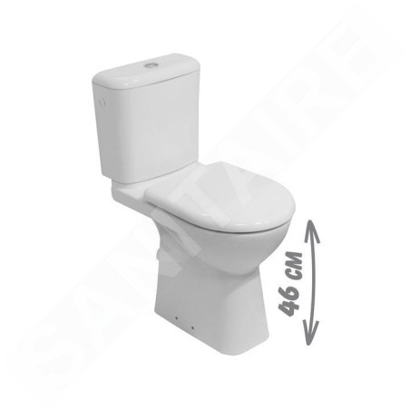 Jika Deep - Cuvette WC combinée, sans obstacle, évacuation arrière, blanc H8236180000001